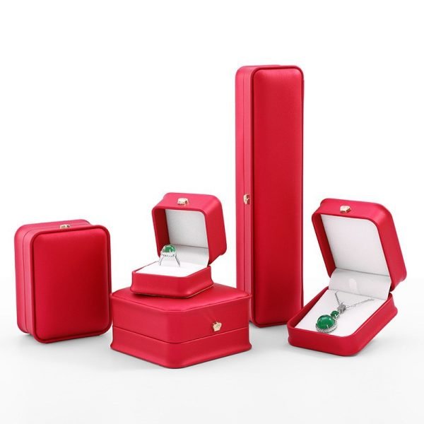crown jewelry box whole set leather box for ring earrings necklace bracelet - Image 12