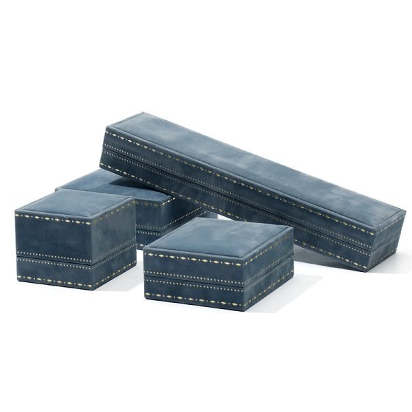 Square jewelry box with gold border vintage jewelry box earring box - Image 5