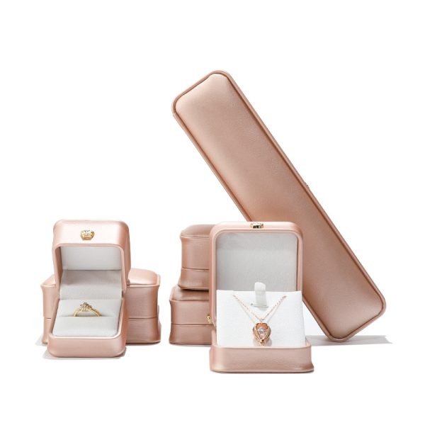 crown jewelry box whole set leather box for ring earrings necklace bracelet - Image 3