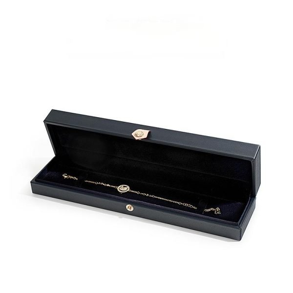 Snap closure luxury jewelry box leather box velvet insert jewelry packaging - Image 6